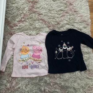 Peppa pig and baby gap shirt bundle
